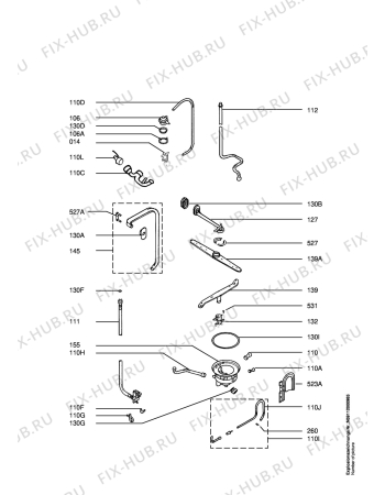 Взрыв-схема посудомоечной машины Privileg PROCOM90610-W, 10005 - Схема узла Hydraulic System 272